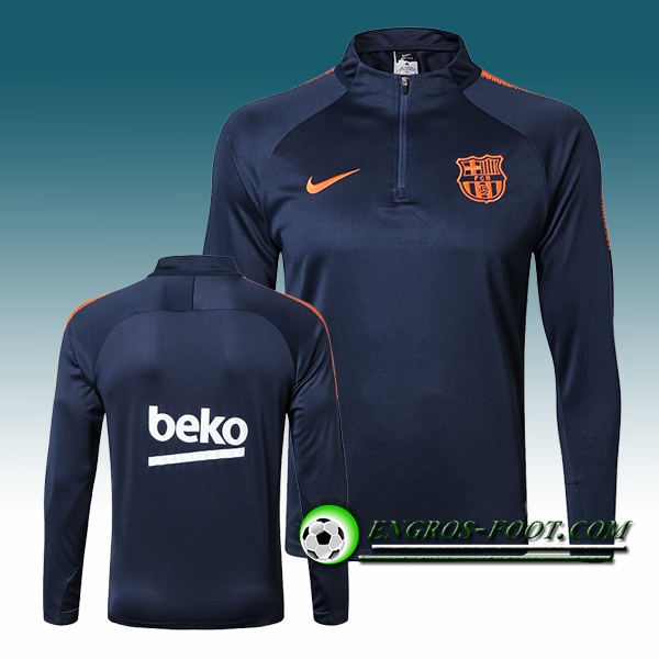 Engros-foot: Sweatshirt Training FC Barcelone Bleu Marine 2017-2018 Thailande