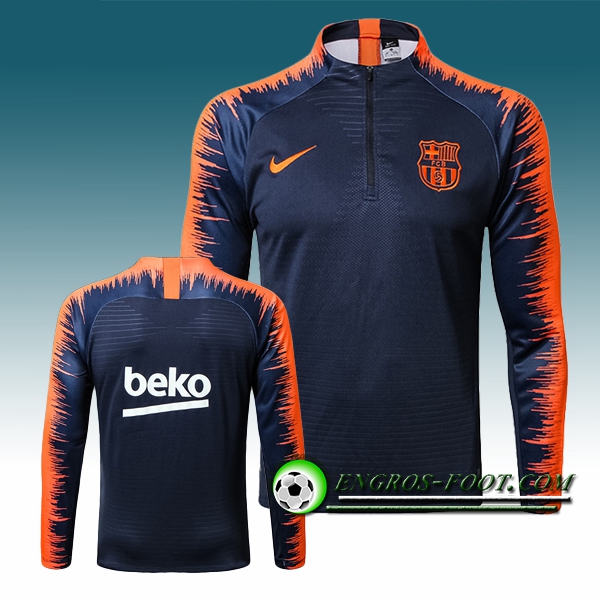 Engros-foot: Sweatshirt Training FC Barcelone Strike Drill Bleu Marine/Orange 2017-2018 Thailande