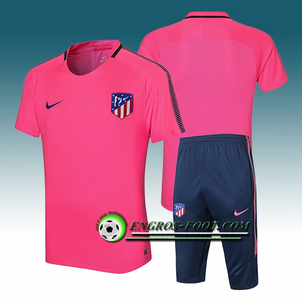 Engros-foot: Ensemble PRé MATCH Training Atletico Madrid + Pantalon 3/4 Rose 2017-2018 Thailande