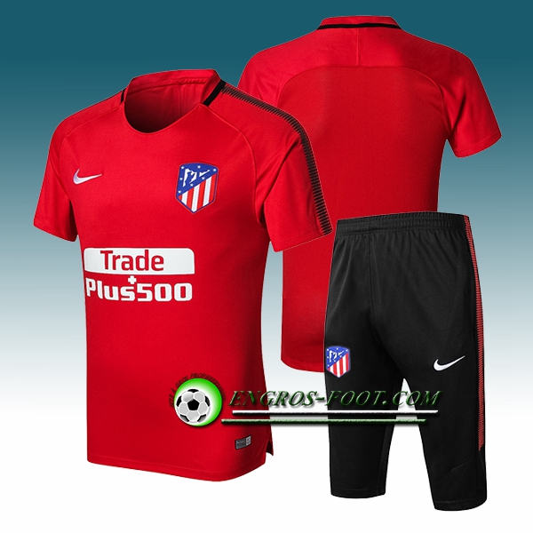 Engros-foot: Ensemble PRé MATCH Training Atletico Madrid + Pantalon 3/4 Rouge 2017-2018 Thailande