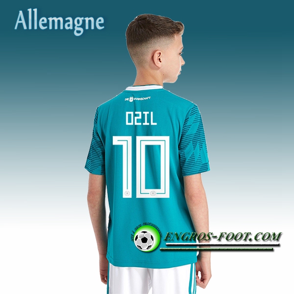 Engros-foot: Jeu Maillot Equipe de Allemagne Enfant OZIL 10 Exterieur 2018/2019 Vert Thailande