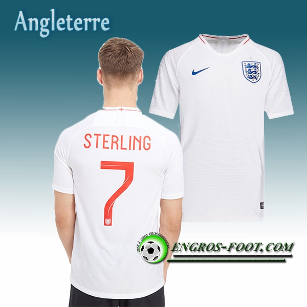 Engros-foot: Jeu Maillot Equipe de Angleterre Sterling 7 Domicile 2018/2019 Blanc Thailande