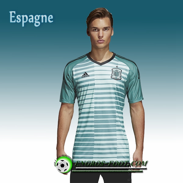 Engros-foot: Jeu Maillot Equipe de Espagne Gardien 2018/2019 Vert Thailande