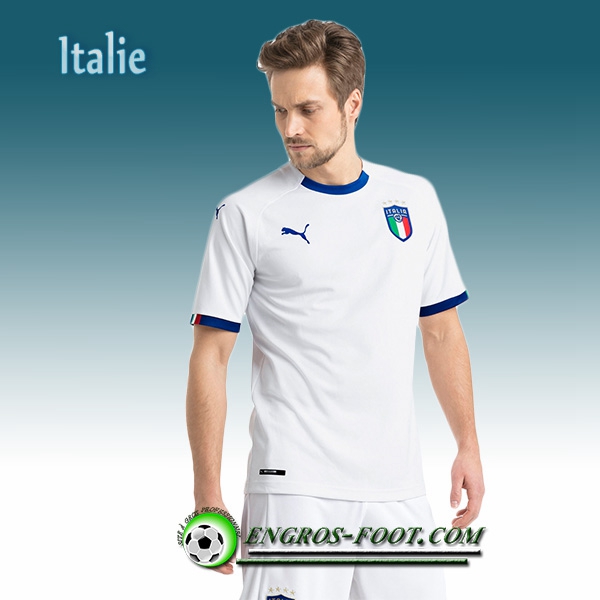 Engros-foot: Jeu Maillot Equipe de Italie Exterieur 2018/2019 Blanc Thailande