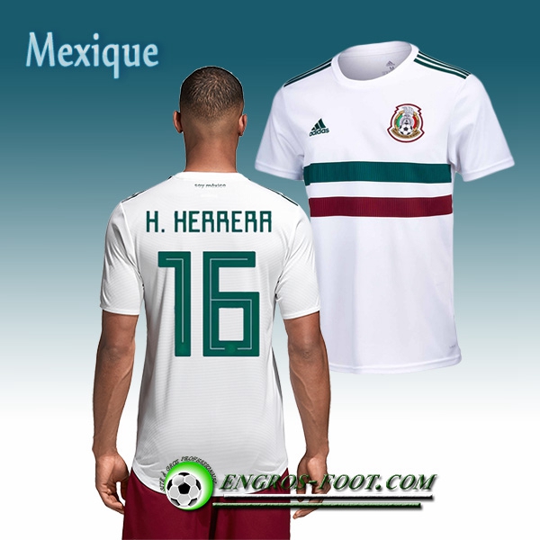 Engros-foot: Jeu Maillot Equipe de Mexique Héctor Herrera 16 Exterieur 2018/2019 Blanc Thailande