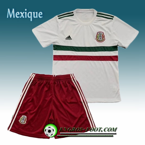 Engros-foot: Jeu Maillot Equipe de Mexique Enfant Exterieur 2018/2019 Blanc Thailande