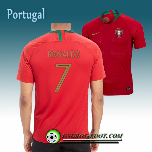 Engros-foot: Jeu Maillot Equipe de Portugal Ronaldo 7 Domicile 2018/2019 Rouge Thailande