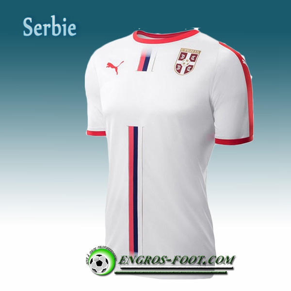 Engros-foot: Jeu Maillot Equipe de Serbie Exterieur 2018/2019 Blanc Thailande