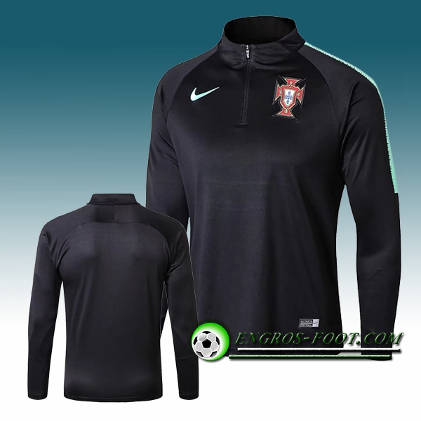 Engros-foot: Sweatshirt Training Portugal Noir 2018-2019 Thailande