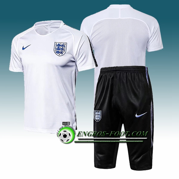 Engros-foot: Ensemble PRé MATCH Training Angleterre + Pantalon 3/4 Blanc 2018-2019 Thailande