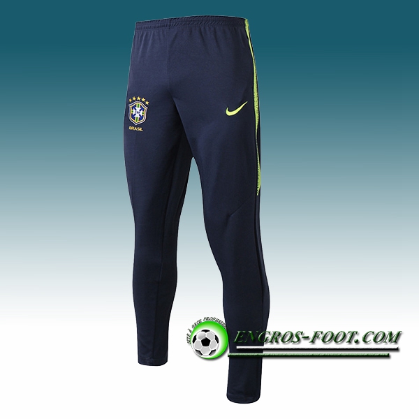 Engros-foot: Training Pantalon Foot Bresil Bleu Fonce 2018-2019 Thailande