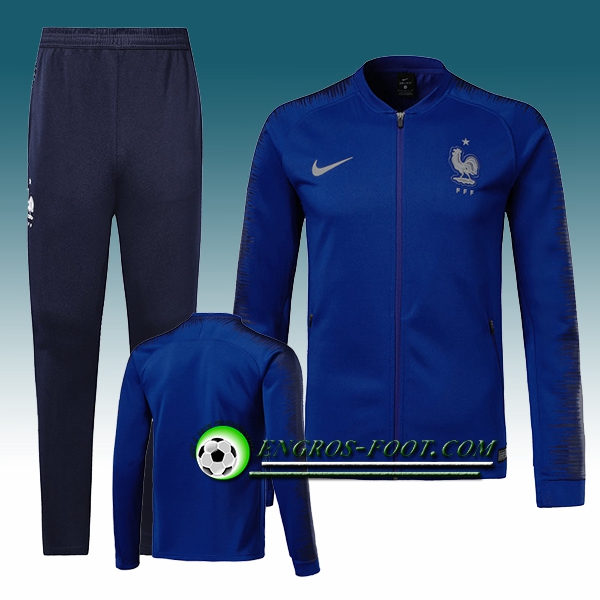 Engros-foot: Survetement Foot - Veste France Bleu 2018-2019 Thailande