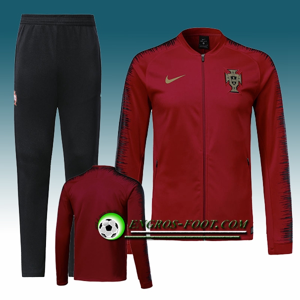 Engros-foot: Survetement Foot - Veste Portugal Rouge 2018-2019 Thailande