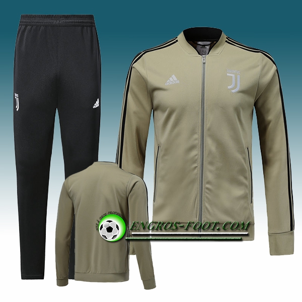 Engros-foot: Survetement Foot - Veste Juventus Brun Clair 2018-2019 Thailande