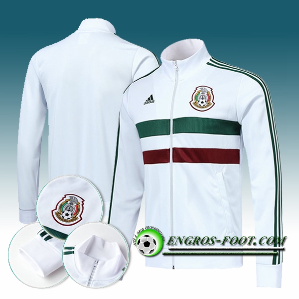 Engros-foot: Veste Foot Mexique Blanc/Rouge/Vert 2018-2019 Thailande