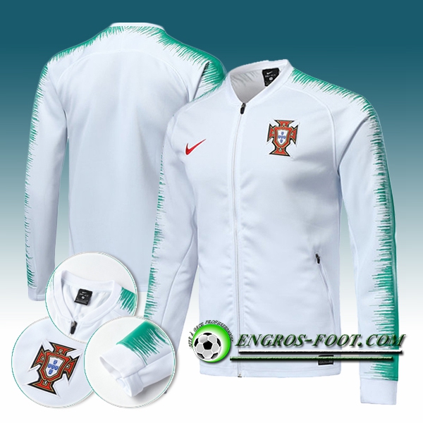 Engros-foot: Veste Foot Portugal Blanc 2018-2019 Thailande