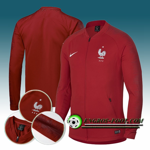 Engros-foot: Veste Foot France Rouge 2018-2019 Thailande