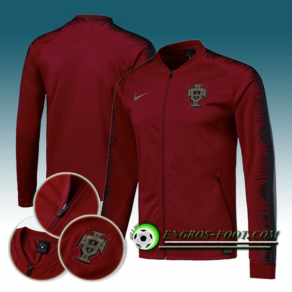 Engros-foot: Veste Foot Portugal Rouge 2018-2019 Thailande