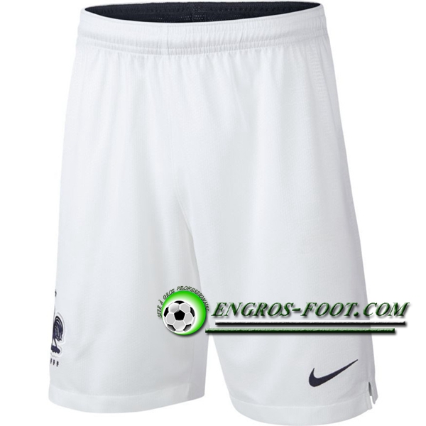 Engros-foot: Short Foot France Blanc Domicile 2018-2019 Thailande