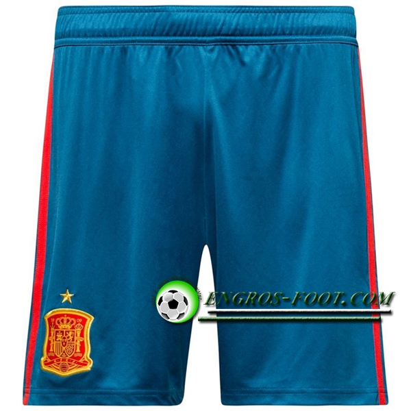 Engros-foot: Short Foot Espagne Bleu Domicile 2018-2019 Thailande