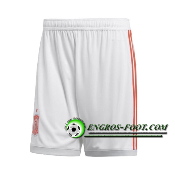 Engros-foot: Short Foot Espagne Blanc Exterieur 2018-2019 Thailande