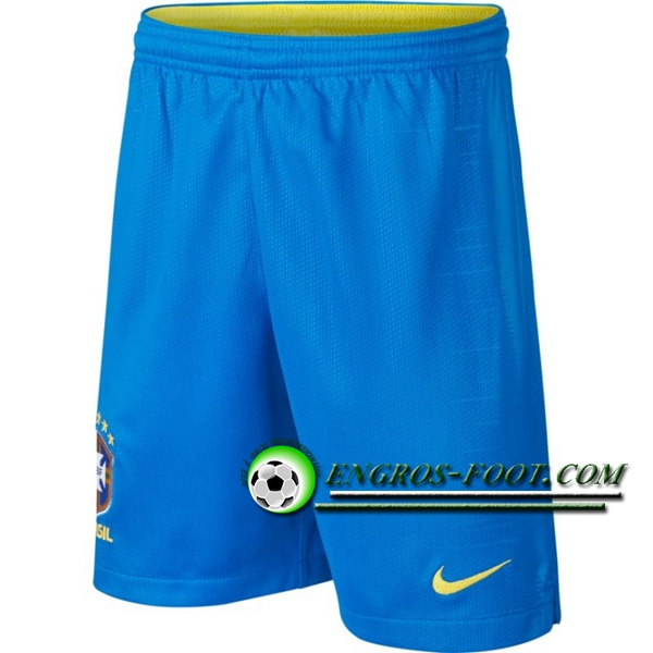 Engros-foot: Short Foot Bresil Bleu Domicile 2018-2019 Thailande