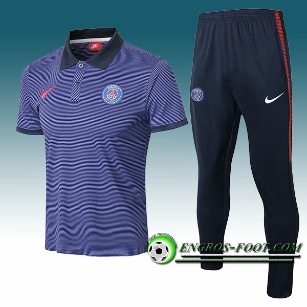 Engros-foot: Ensemble Polo PSG + Pantalon Bleu 2017-2018 Thailande