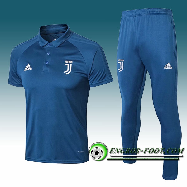 Engros-foot: Ensemble Polo Juventus + Pantalon Bleu 2017-2018 Thailande