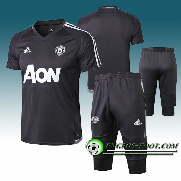 Engros-foot: Ensemble PRé MATCH Training Manchester United + Pantalon 3/4 Noir 2017-2018 Thailande