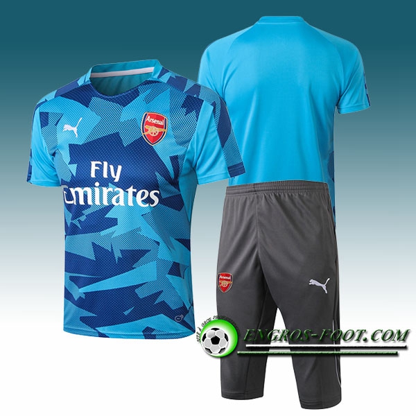 Engros-foot: Ensemble PRé MATCH Training Arsenal + Pantalon 3/4 Bleu 2017-2018 Thailande