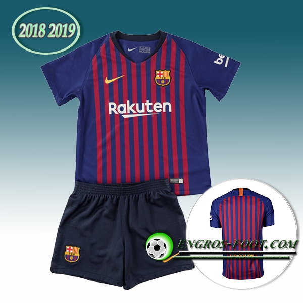 Engros-foot: Jeu Maillot Foot FC Barcelone Enfants Domicile 2018/2019 Bleu Rouge Thailande