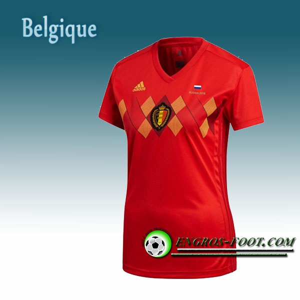 Engros-foot: Jeu Maillot Equipe de Belgique Femme Domicile 2018/2019 Rouge Thailande