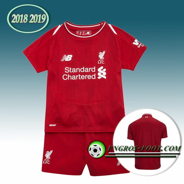 Engros-foot: Jeu Maillot Foot FC Liverpool Enfants Domicile 2018/2019 Rouge Thailande