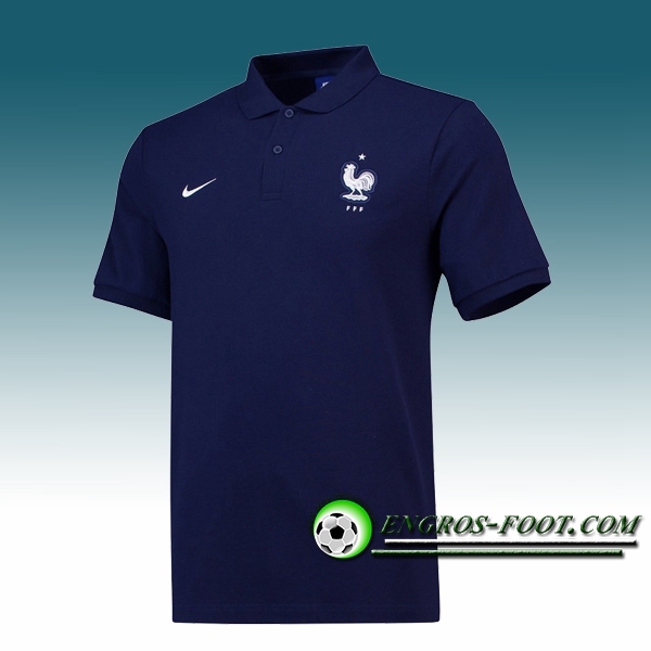 Engros-foot: Polo Foot France Bleu Fonce 2018-2019 Thailande