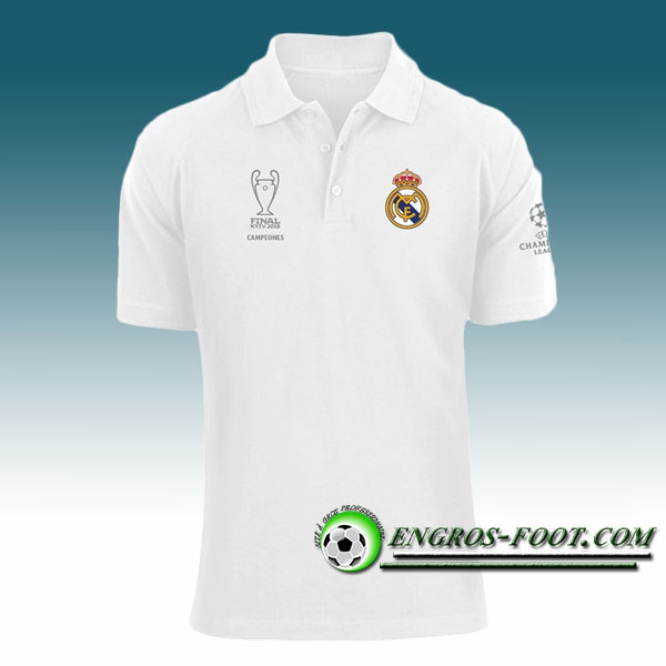 Engros-foot: Polo Foot Real Madrid Blanc 13 Champions 2018-2019 Thailande