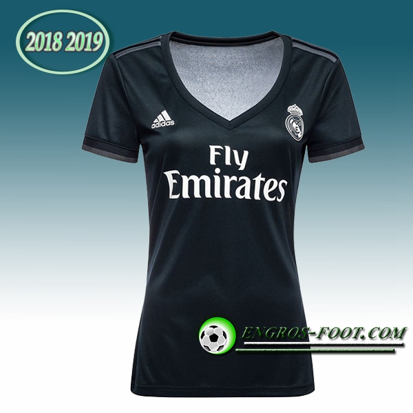 Engros-foot: Jeu Maillot Foot Real Madrid Femme Exterieur 2018/2019 Bleu Marine Thailande