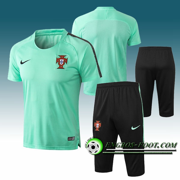 Engros-foot: Ensemble PRé MATCH Training Portugal + Pantalon 3/4 Vert 2018-2019 Thailande