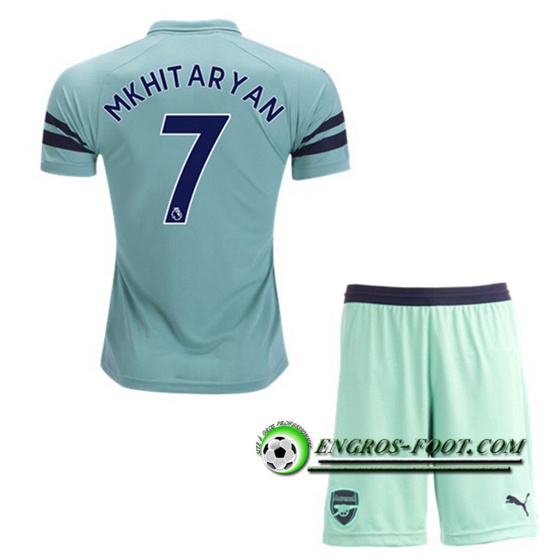 Engros-foot: Ensemble Maillot Foot Arsenal Enfants MKHITARYAN 7 Third 2018 2019 Vert Thailande