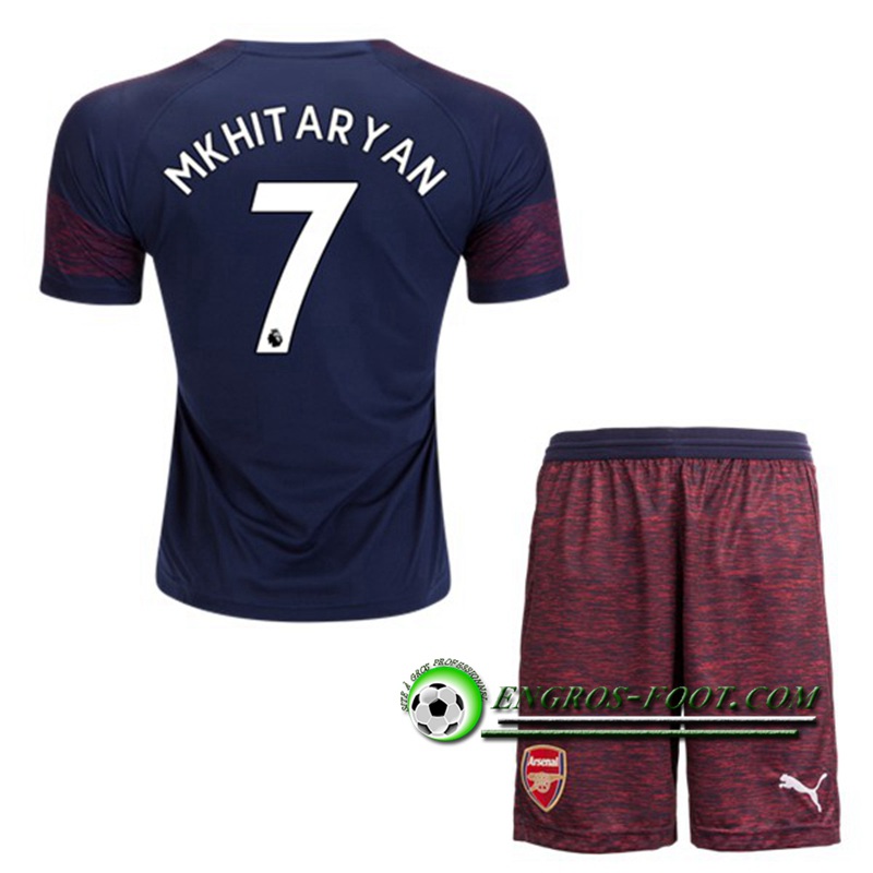 Engros-foot: Ensemble Maillot Foot Arsenal Enfants MKHITARYAN 7 Exterieur 2018 2019 Bleu Marine Thailande