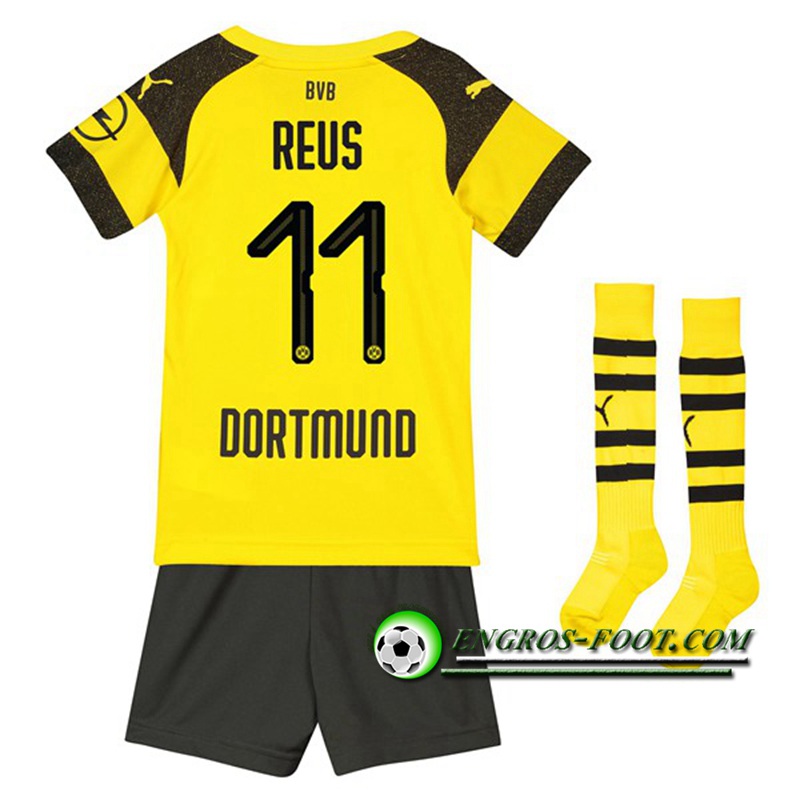 Engros-foot: Ensemble Maillot Foot Dortmund BVB Enfants REUS 11 Domicile 2018 2019 Jaune/Noir Thailande