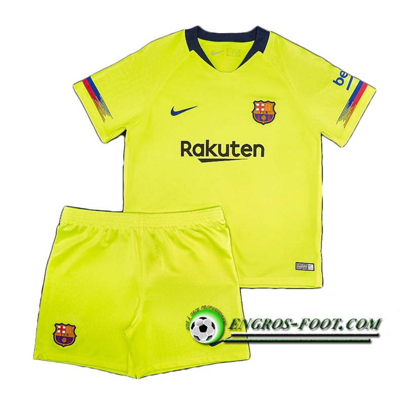 Engros-foot: Jeu Maillot de FC Barcelone Enfants Exterieur 2018 2019 Vert Thailande