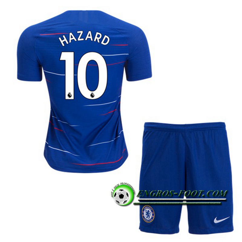 Engros-foot: Ensemble Maillot Foot FC Chelsea Enfants HAZARD 10 Domicile 2018 2019 Bleu Thailande