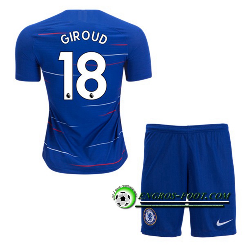 Engros-foot: Ensemble Maillot Foot FC Chelsea Enfants Giroud 18 Domicile 2018 2019 Bleu Thailande