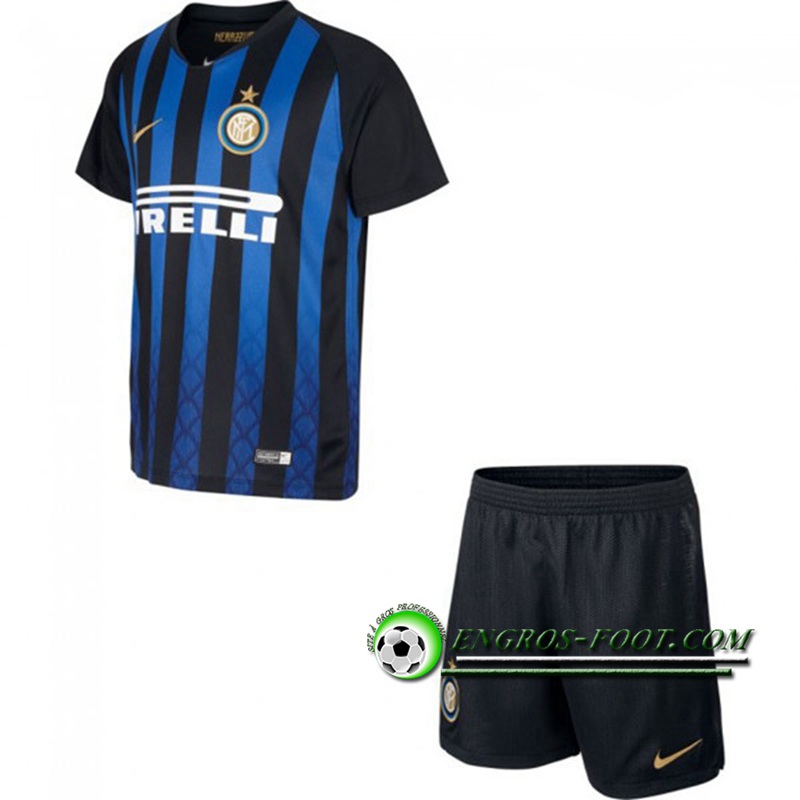 Engros-foot: Jeu Maillot de Inter Milan Enfants Domicile 2018 2019 Bleu/Noir Thailande