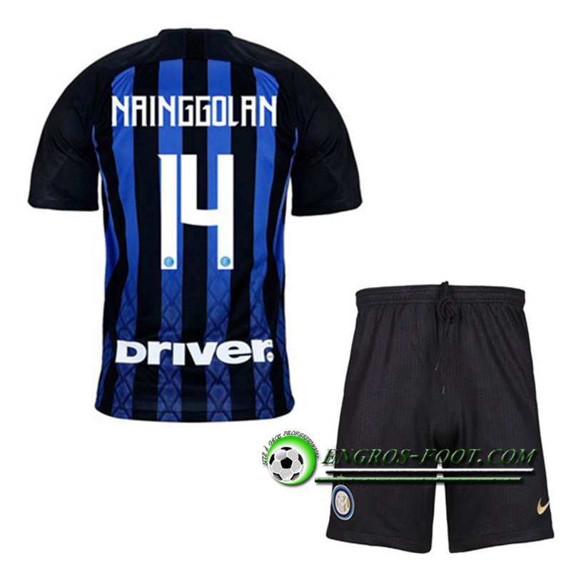 Engros-foot: Ensemble Maillot Foot Inter Milan Enfants NAINGGOLAN 14 Domicile 2018 2019 Bleu/Noir Thailande