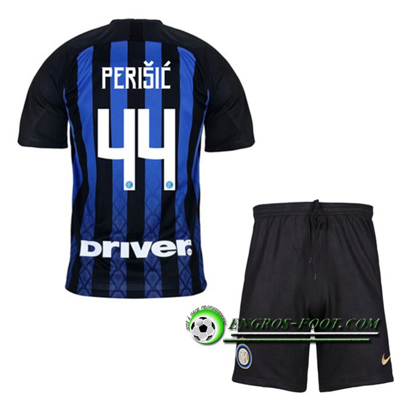 Engros-foot: Ensemble Maillot Foot Inter Milan Enfants PERISIC 44 Domicile 2018 2019 Bleu/Noir Thailande