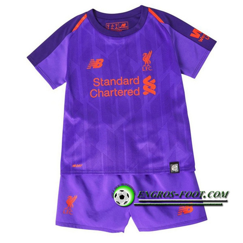 Engros-foot: Jeu Maillot de FC Liverpool Enfants Exterieur 2018 2019 Pourpre Thailande