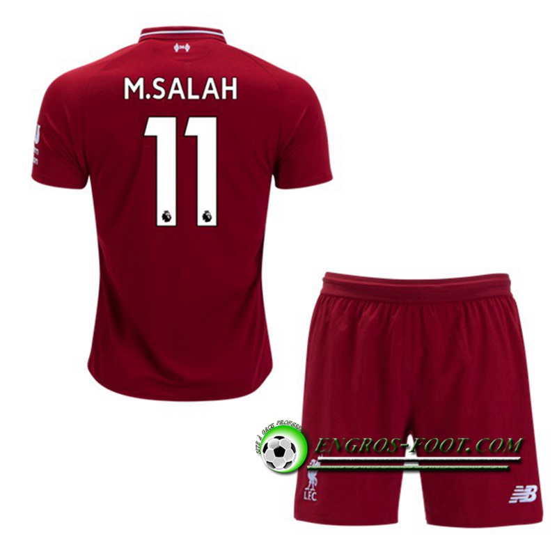 Engros-foot: Ensemble Maillot Foot FC Liverpool Enfants M.SALAH 11 Domicile 2018 2019 Rouge Thailande