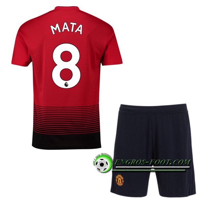 Engros-foot: Ensemble Maillot Foot Manchester United Enfants 8 MATA Domicile 2018 2019 Rouge Thailande