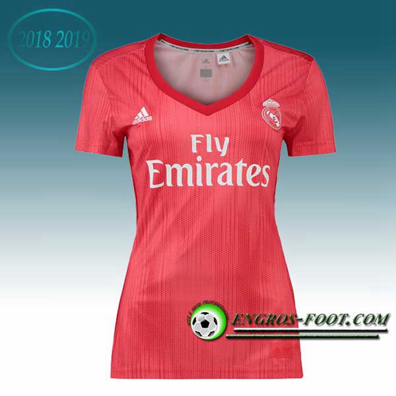 Engros-foot: Jeu Maillot de Real Madrid Femme Third 2018 2019 Rouge Thailande